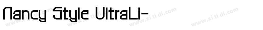 Nancy Style UltraLi字体转换